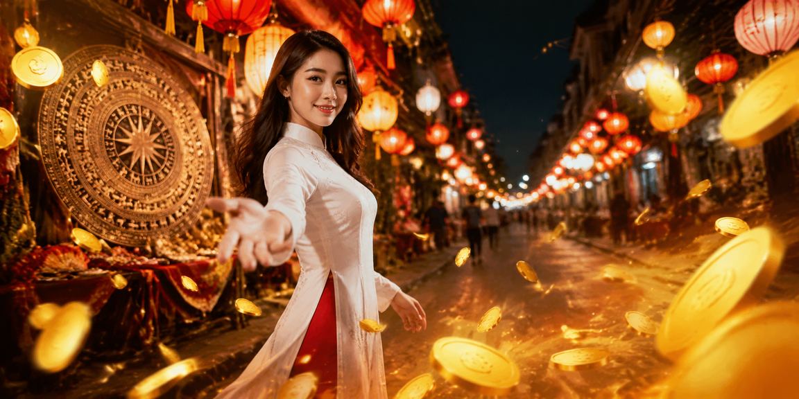 Không khí rực rỡ của chợ đêm Hà Nội gắn với trải nghiệm casino và jackpot trực tuyến