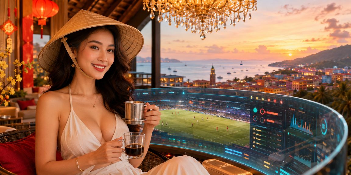 Người chơi đội nón lá tại Phú Quốc thư giãn và tham gia trò chơi jackpot trực tuyến